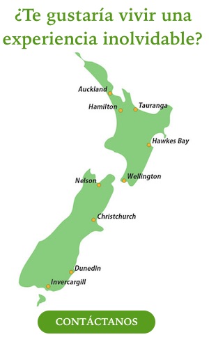 Mapa de Nueva Zelanda con la Isla Norte y la Isla Sur